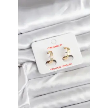 14K Gold Renk Kaplama CM Kadın Küpe