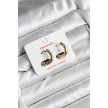 14K Gold Renk Kaplama CM Kadın Küpe