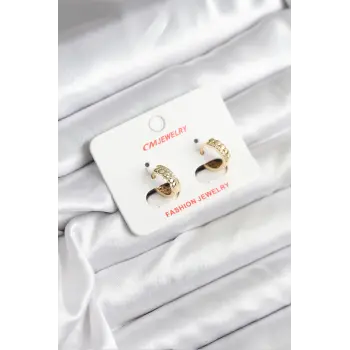 14K Gold Renk Kaplama CM Kadın Küpe