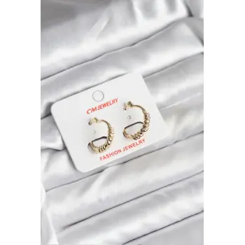 14K Gold Renk Kaplama CM Kadın Küpe
