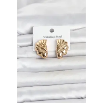 316L Çelik Gold Renk Vintage Model Kadın Küpe