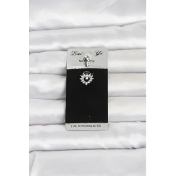 316L Cerrahi Çelik Kalp Model Göbek Piercing