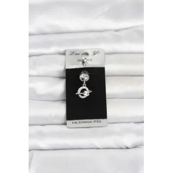 316L Cerrahi Çelik Sallantılı Yıldız Model Göbek Piercing