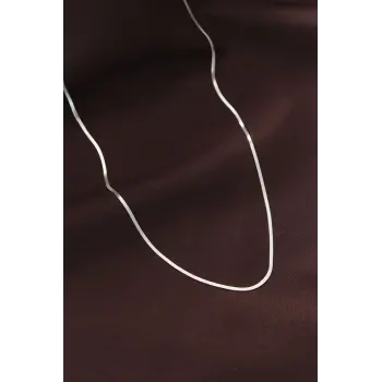 Çelik Gümüş Renk 60 cm İnce İtalyan Zincir Kolye