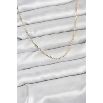 CM 14K Gold Renk Ataç Zincir Model 60 cm Kadın Kolye