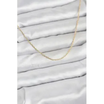CM 14K Gold Renk Burgu Model 60 cm Kadın Kolye