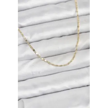 CM 14K Gold Renk Ezme Zincir Model 60 cm Kadın Kolye