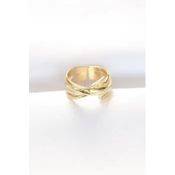 Kalın Gold Renk Ayarlanabilir Yüzük