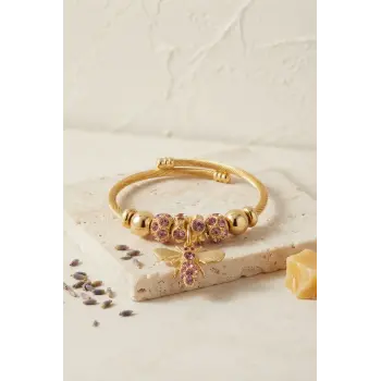 Mor Arı Model Charmlı Bileklik