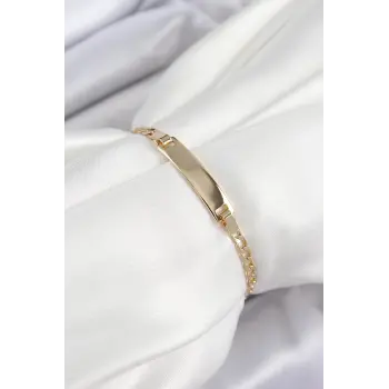 Pirinç Dikdörtgen Model Gold Renk Xuping Bebek Künyesi