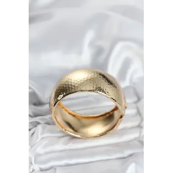 Pirinç Gold Renk Bombeli Vintage Kadın Bileklik