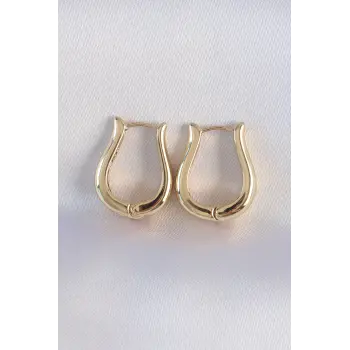 Pirinç Gold Renk İçi Boş Gül Küpe