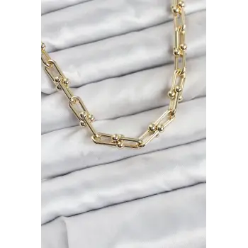 Pirinç Gold Renk Tifani Model Kadın Kolye