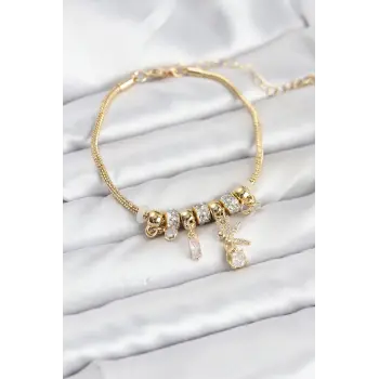 Pirinç Gold Renk Tinkerbell Charmlı Kadın Bileklik