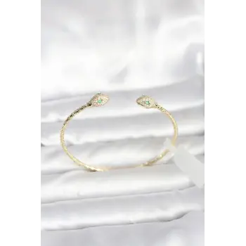 Pirinç Gold Renk Yılan Model Bileklik
