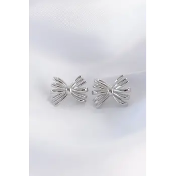 Pirinç Gümüş Renk Fiyonk Küpe