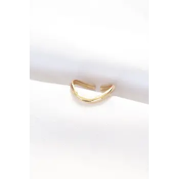 Yassı Gold Renk Ayarlanabilir Yüzük