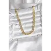 14K Gold Renk Kaplama Kalın Zincir Model CM Kadın Kolye