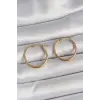 316 Çelik Gold Renk 22mm Kadın Halka Model Kadın Küpe