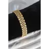316L Çelik 12 mm Kalınlıkta Gold Renkli Erkek Bileklik