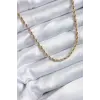 316L Çelik Gold Renk 60 cm Burgu Model Kadın Kolye