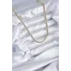 316L Çelik Gold Renk 60 cm Burgu Model Kadın Kolye