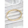 316L Çelik Gold Renk 65 mm İnce Kadın Kelepçe Bileklik