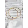 316L Çelik Gold Renk 75 mm Halka Küpe