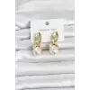 316L Çelik Gold Renk Çiçek Model Kadın Küpe