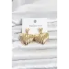 316L Çelik Gold Renk Kalp Model Kadın Küpe