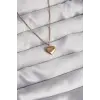 316L Çelik Gold Renk Kalp Model Love Kolye