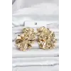 316L Çelik Gold Renk Lotus Model Kadın Küpe