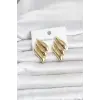 316L Çelik Gold Renk Motif Model Kadın Küpe