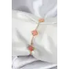 316L Çelik Gold Renk Pembe Baby Boy Yonca Kadın Bileklik