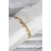 316L Çelik Gold Renk Pullu Model Kadın Bileklik