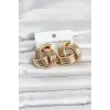 316L Çelik Gold Renk Sarmal Model Kadın Küpe