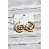 316L Çelik Gold Renk Sarmal Modelli Kadın Küpe