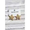 316L Çelik Gold Renk Yıldız Model Kadın Küpe