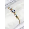 316L Çelik Göz Charm Model Gold Renk Kadın Bileklik