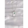 316L Çelik Gümüş Renk Beyaz Mineli Tarot Kolye