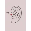 316L Çelik Gümüş Renk Çivi Model Piercing