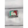 316L Çelik Gümüş Renk Renkli Portre Model Nomination Charm