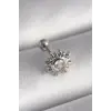 316L Çelik Gümüş Renk Zirkon Taşlı Güneş Tragus Piercing