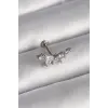 316L Çelik Gümüş Renk Zirkon Taşlı Tragus Piercing