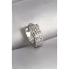 316L Çelik Gümüş Renk Zirkon Taşlı Tragus Piercing
