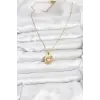 316L Çelik Zincir Gold Renk Kalp Figürlü Kadın Kolye