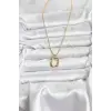 316L Çelik Zincir Gold Renk Model Kadın Kolye