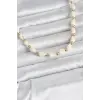 Beyaz Doğal Deniz Kabuğu Dizi Kadın Kolye