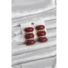 Bordo Vintage Model Gold Renk Kadın Küpe