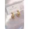 Çelik Gold Renk Tifanny Zincir Model Kadın Küpe